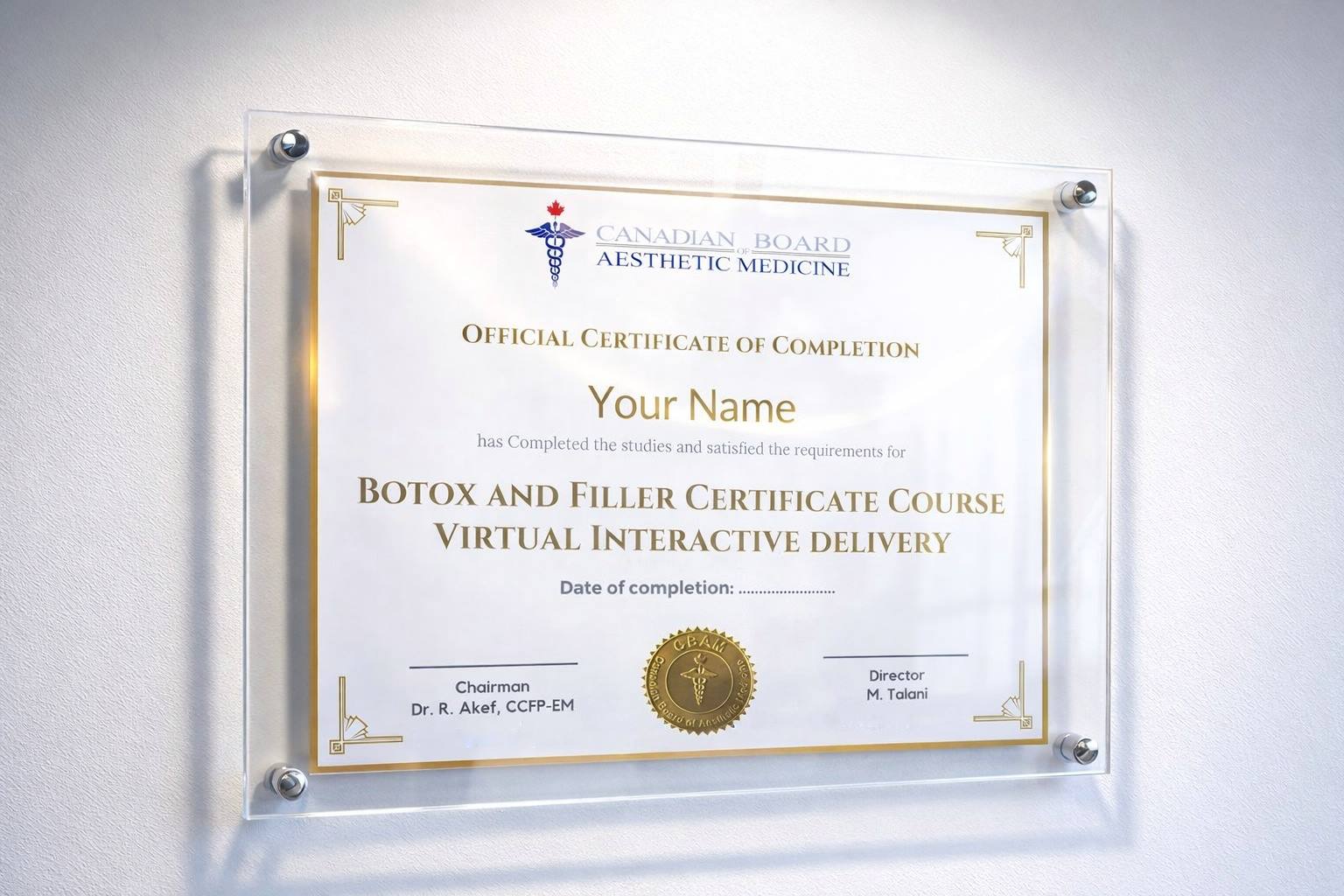Certificate of Completion